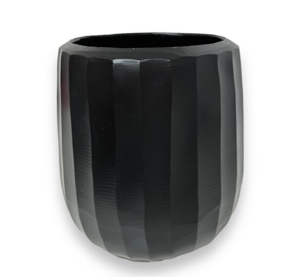 Vase Mailand, Schwarz Metall